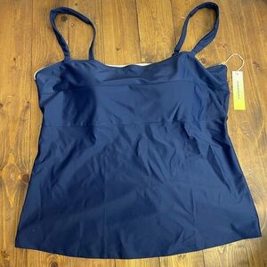 Summersalt size 18 navy blue oasis tankini top new